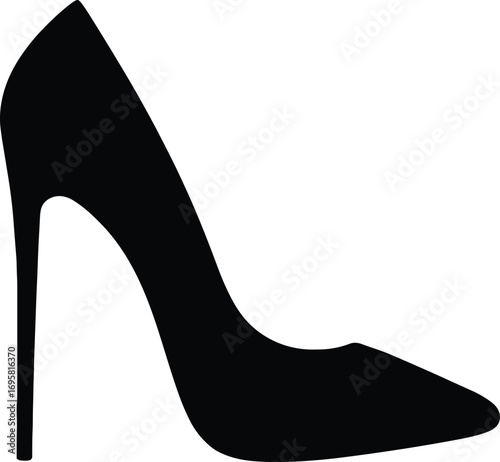 Slingback High Heel – Minimal Vector Silhouette