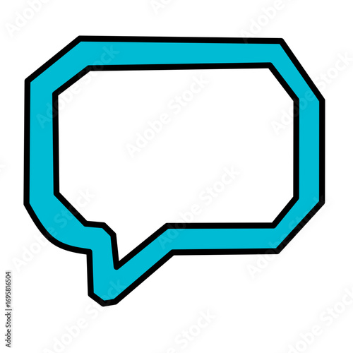 Chat Message Bubble Icon Vector Isolated blue minimalis 