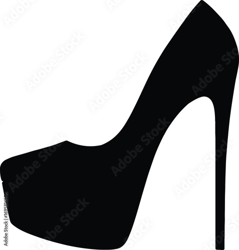 Slingback High Heel – Minimal Vector Silhouette