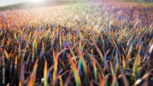 七色に輝く虹の草原