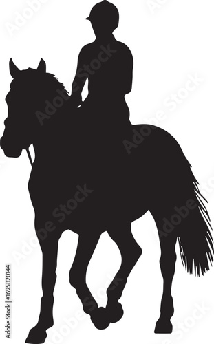 Black silhouette horse rider equestrian figure horseback equestrian sports riding themes