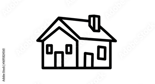 Simple house outline icon