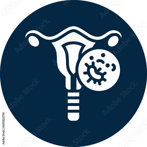Cervical cancer icon for cancer diagnosis, website, application, printing, document, poster design, etc