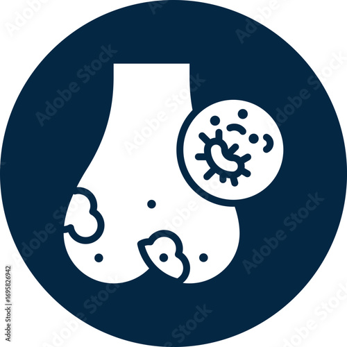 Foto Testicular cancer icon for cancer diagnosis, website, application, printing, doc