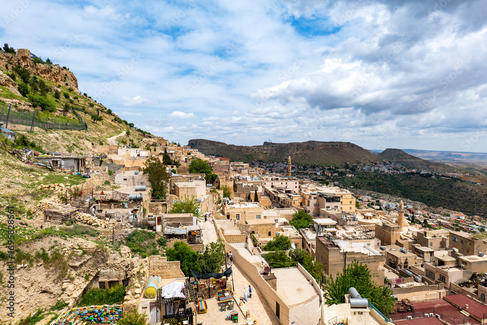 Obraz premium Mardin old town, aerial view, cityscape of Mardin in Turkey