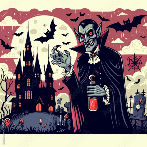 dracula cartoon illustration 