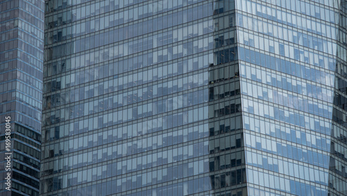 blue wall business buildings architectural background