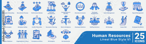 Human Resources Bundle H25 V01 Lineal Blue
