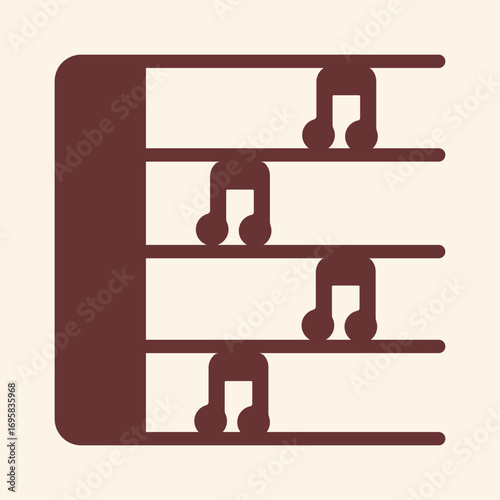 Elegant musical notes dance across staff lines creating a harmonious visual melody