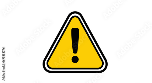 Urgent alert symbol warning of danger or caution needed for immediate attention