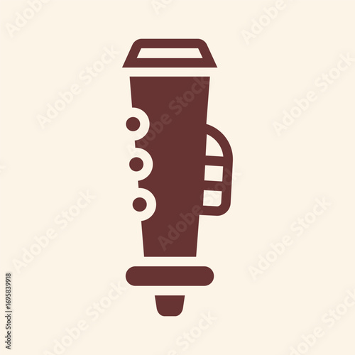 Modern coffee cup icon symbolizing takeaway beverage service and morning energy boost