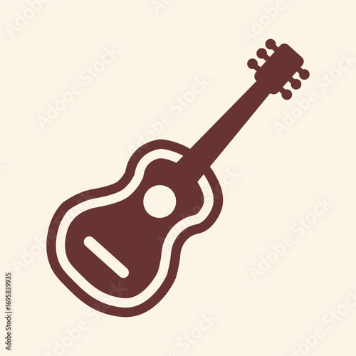 Elegant acoustic guitar silhouette evokes melody and musical passion for creative projects