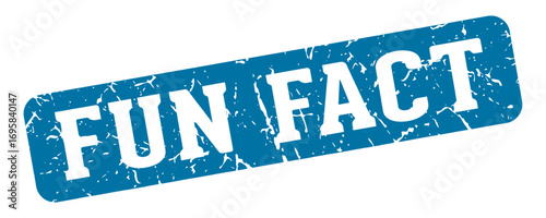 fun fact rectangular sign. fun fact stamp