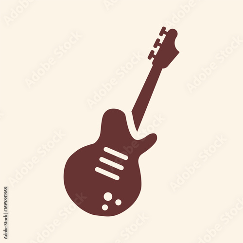Stylish electric guitar silhouette for modern music promotions and creative projects