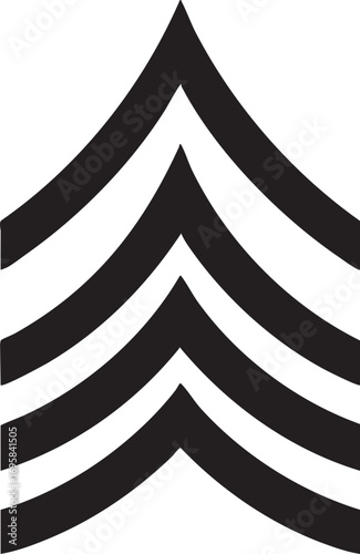 Military rank insignia: sergeant first class (sfc) chevron vector eps silhouette