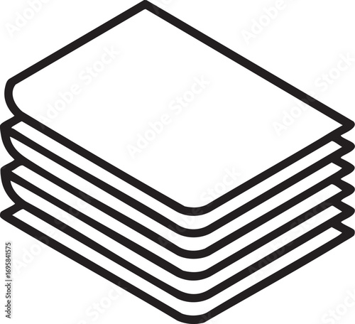 Stack of paper vector illustration - documents, sheets, and stationery graphic eps silhouette