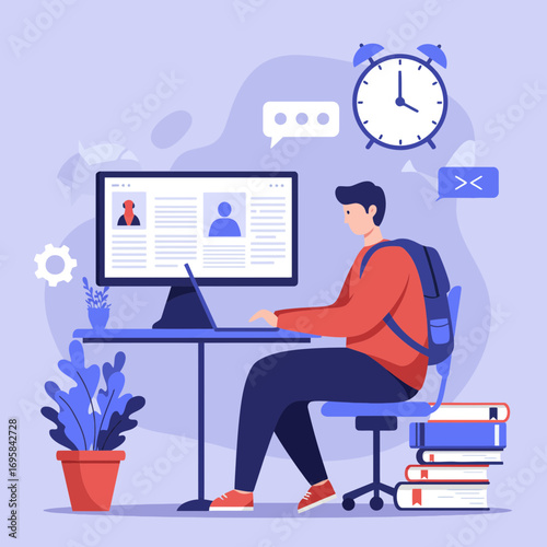 business man working on laptop