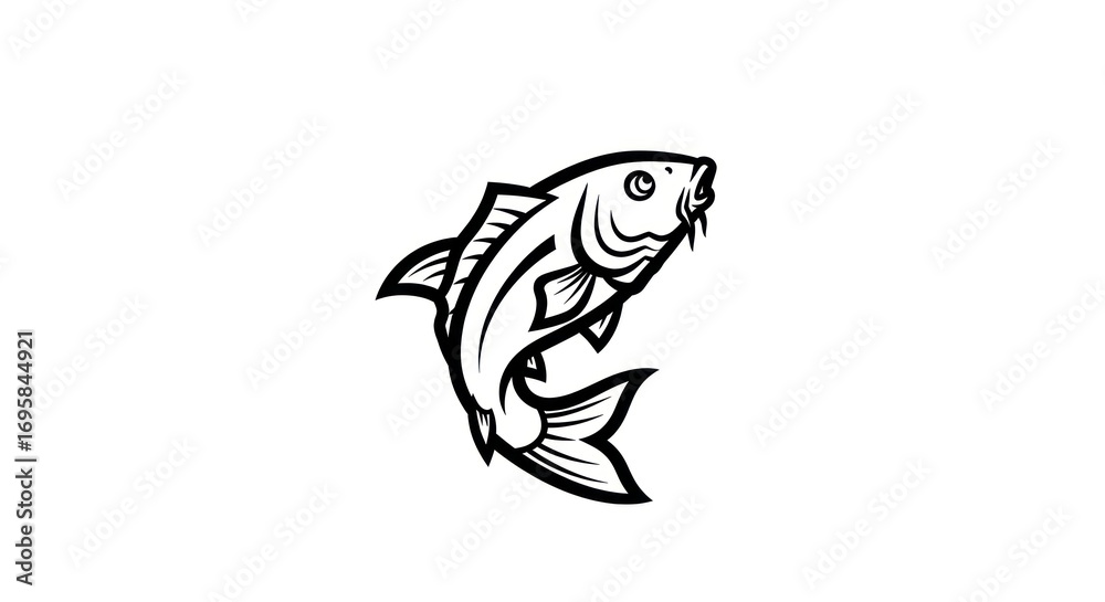 Obraz premium Carp fish illustration