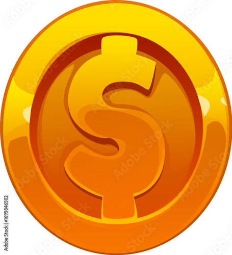 Pirates font and Caribbean corsair typeface or cartoon type vector gold coin. Pirate font dollar sign in shape of pirate golden coin or corsair treasure loot of gold money for marine typography