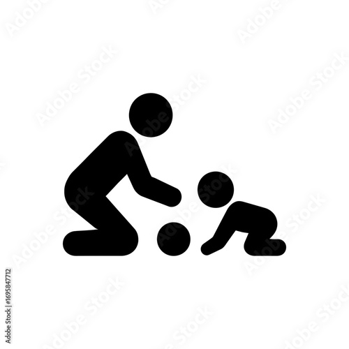 Parent Playing Ball Icon