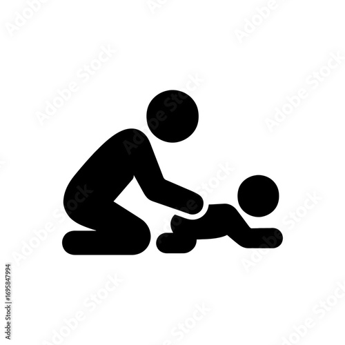 Infant Tummy Time Icon