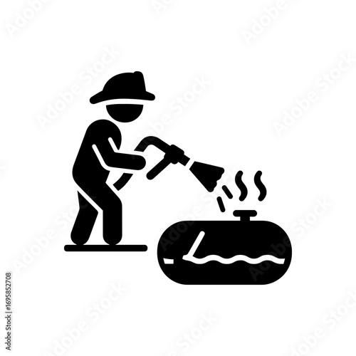 Firefighter Extinguishing Fire icon