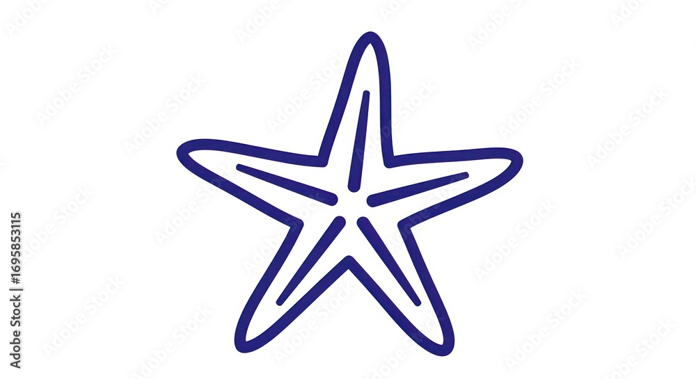 Obraz premium Simple starfish drawing