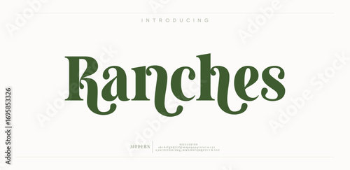 Ranches creative modern stylish calligraphy letter logo design
