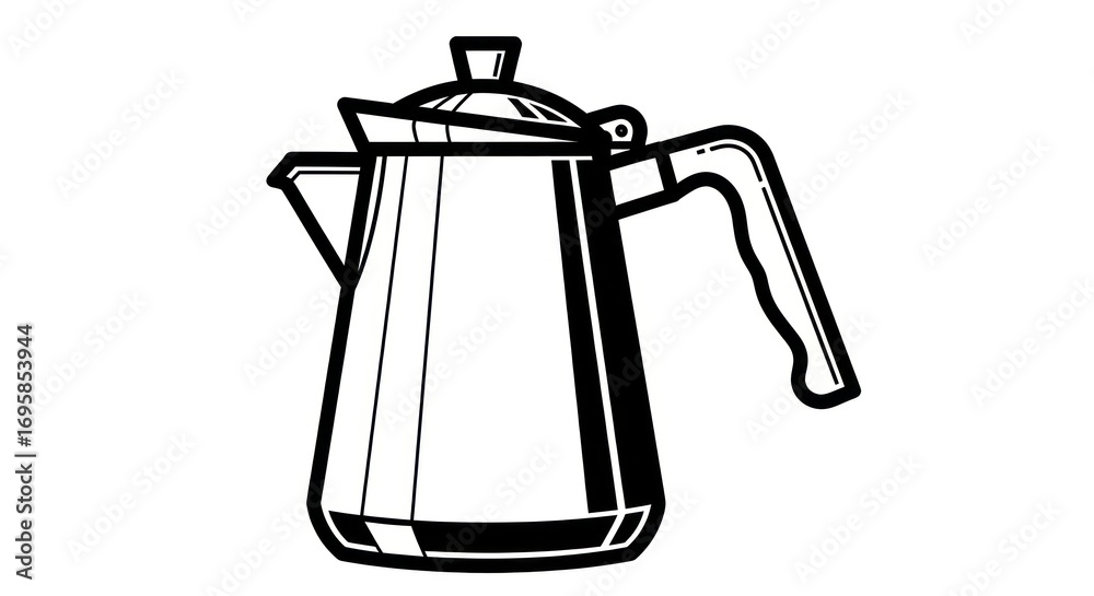 Obraz premium Vintage coffee pot illustration