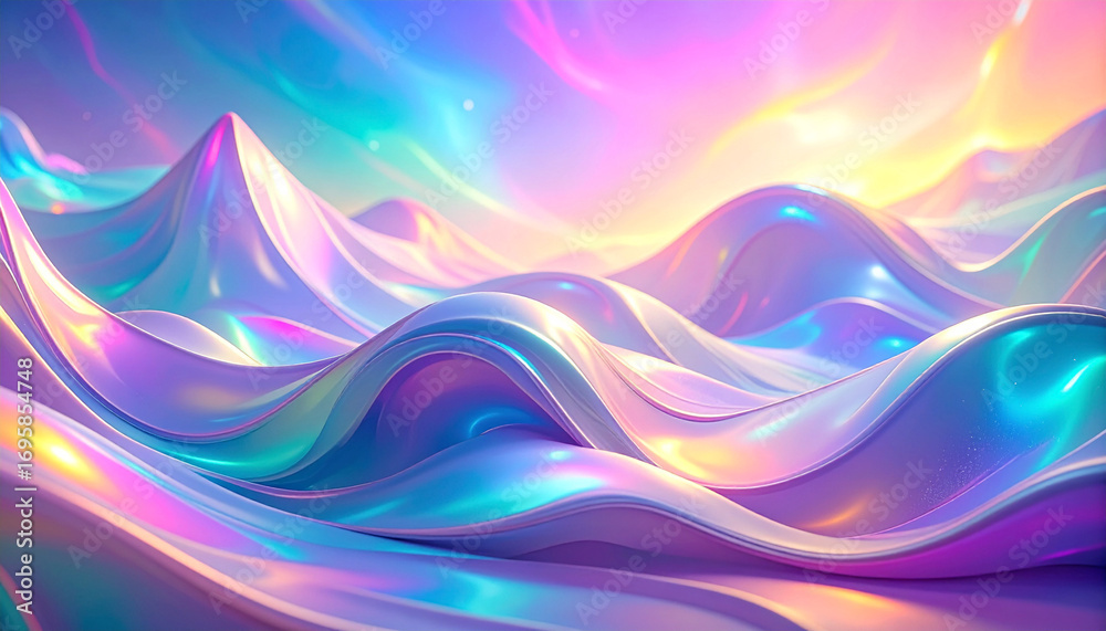 Obraz premium Holographic gradient abstract background