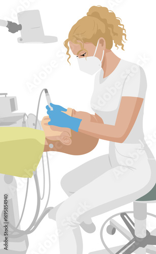 Female Dentist Treating Patient in Modern Dental Clinic