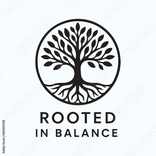 Embrace Tranquility Tree Symbolizing Rooted Growth and Inner Peace