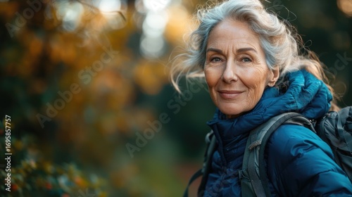 Healthy Lifestyle, Fitness routine, Senior people running in the morning, warm light blurred background.