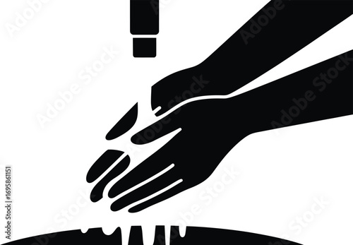 Hand Washing Illustration for Hygiene and Disease Prevention Awareness Campaign