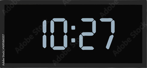 Digital Time Display A Clear View of 1027 on a Black Electronic Screen