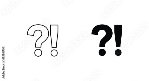 question marks exclamation points in two styles side by side