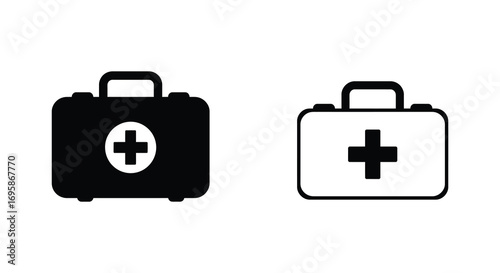 medical kits shown in two styles solid outline