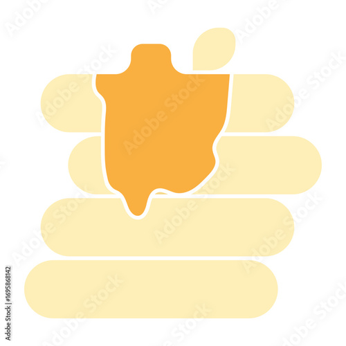 Delicious breakfast menu with pancakes