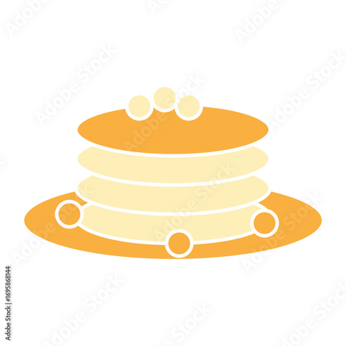 Delicious breakfast menu with pancakes