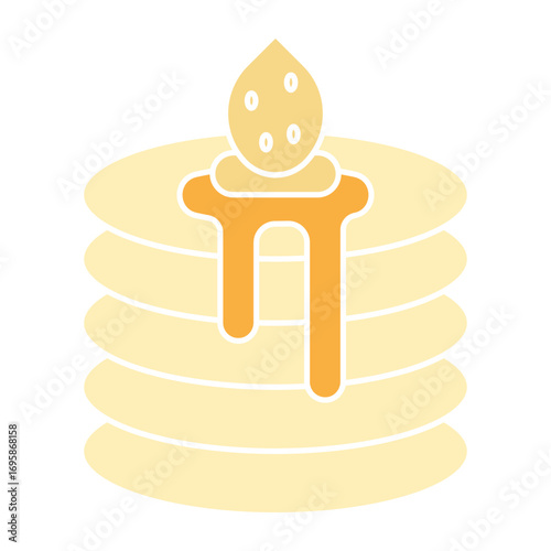 Delicious breakfast menu with pancakes