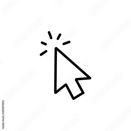 【Business Icons – Document】Mouse cursor click icon / クリックするマウスカーソルのアイコン