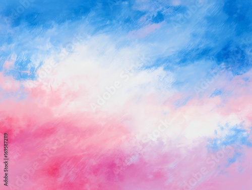 青とピンクが混ざり合う抽象的な雲の背景画像
