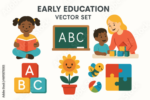 Early Childhood Education Vector Set_simple_compose