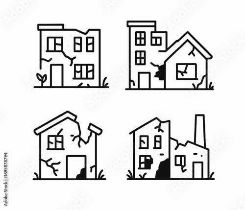 Abandoned and Ruined Buildings Icons_simple_compose