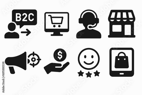 B2C Marketing and E-Commerce Icons_simple_compose