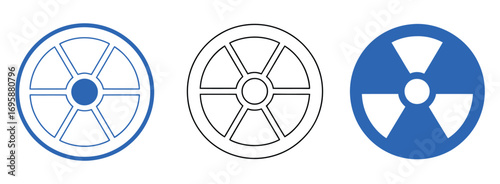 Radiation icon. Radiation icon set. Radiation icon outline. Vector illustration.