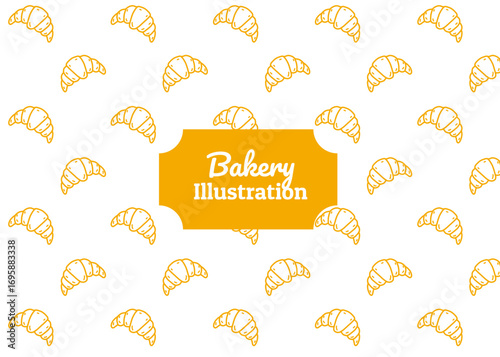 bakery illustration pattern with white background, food packaging, menu illustration hand drawn print ads, food business, bakery