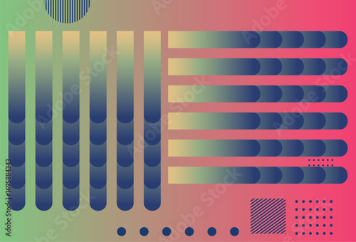 Modern gradient poster background vector . Cover template with colors geometric shape pattern. Modern Design for banner art, flyers, brochures, covers and web design