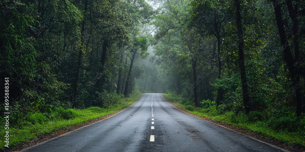 Fototapeta premium road in the forest