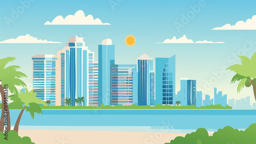 vector illustration of a city